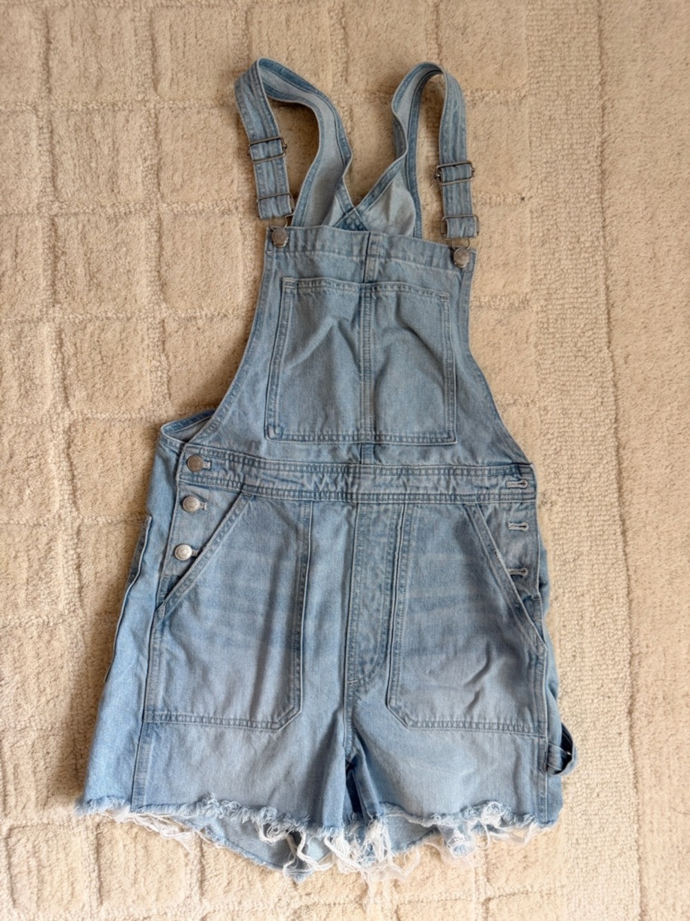 Madewell Light Blue Denim Overall shorts